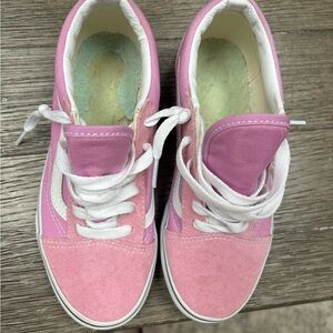 Vans Pink and White Kids Sneakers